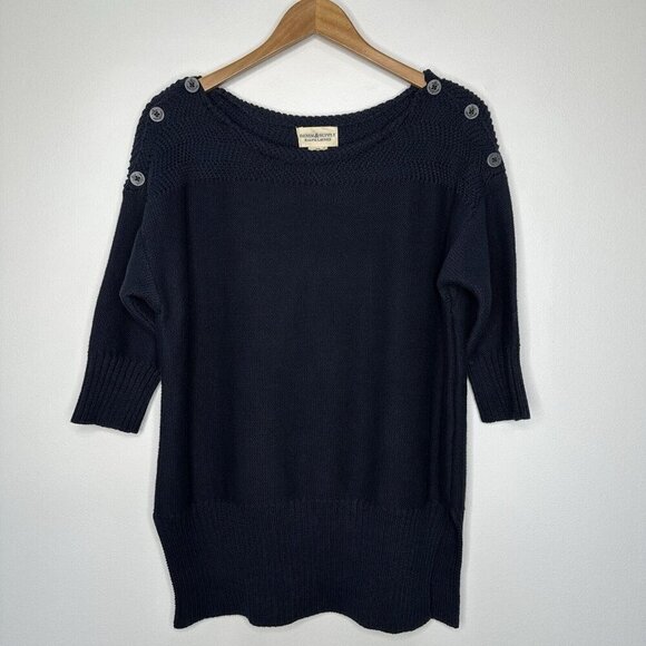 Denim & Supply Sweater Navy Blue Anchor Buttons Nautical Size M - Picture 1 of 9